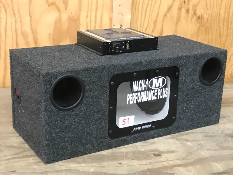 lot 51 image: Sub Zero Carpeted Ported Subwoofer ...