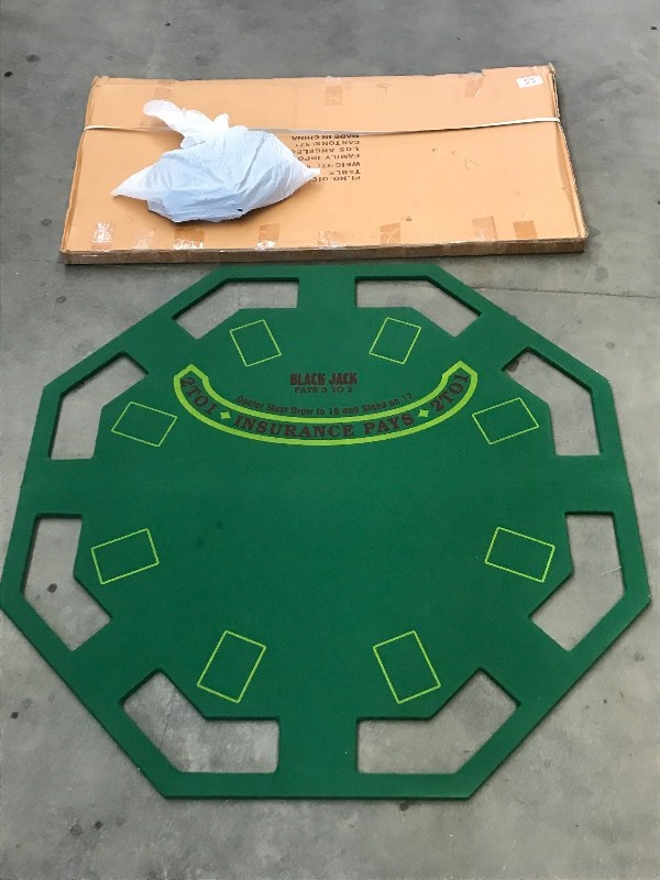 lot 55 image: Unused Tabletop Portable Poker Set ...