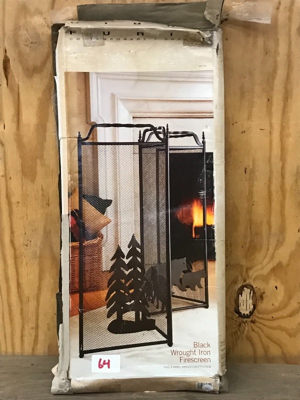 lot 64 image: Furio 4-Panel Hinged Wrought Iron F...