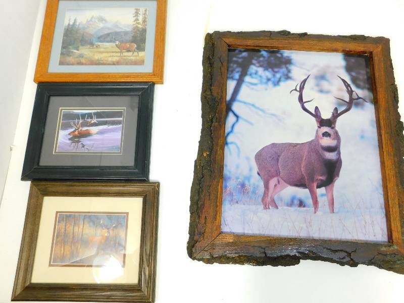 Four Framed Pictures Of Deer