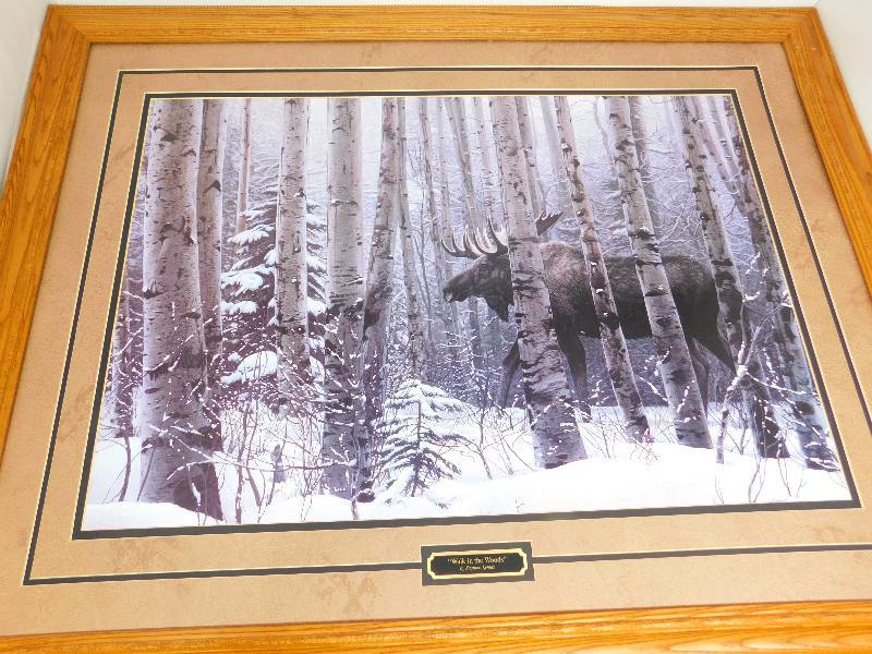 Matted & Framed Picture Of Walk In The Woods  By Stephen Lyman