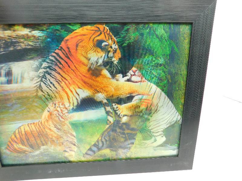 A Framed Three Pictures In One In A Three D Look