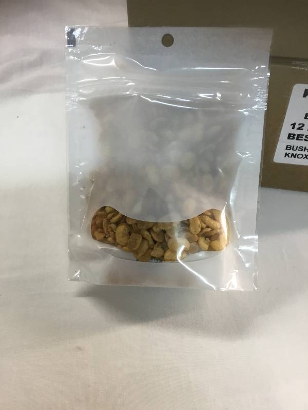 lot 28 image: 12 boxes of Kala Roasted Garlic Fava Bean Trail - 144, 5 oz Bags