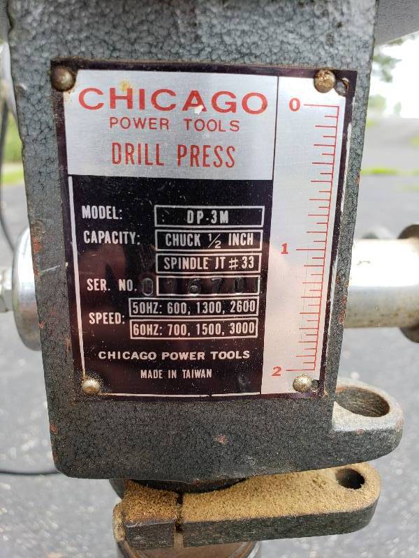 lot 7 image: Chicago Power Tools Drill Press