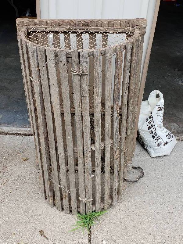 lot 30 image: Antique Wooden Lobster Trap