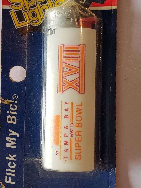 lot 35 image: New Old Stock Bic SuperBowl XVIII Lighter in Original Packaging