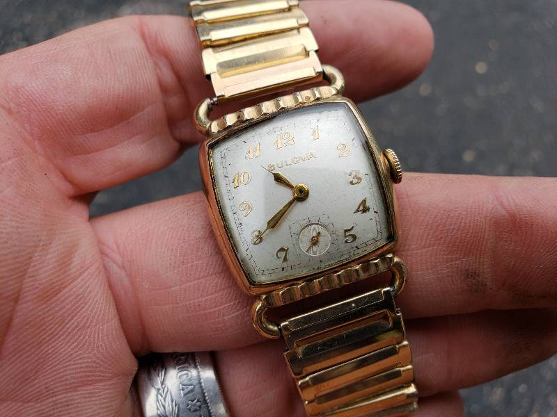 lot 40 image: Vintage Bulova Watches, Helbros, etc.