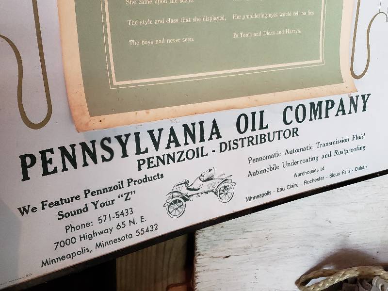 lot 46 image: 1927 Pennsylvania Oil Company Rosalie Pin-up Calendar