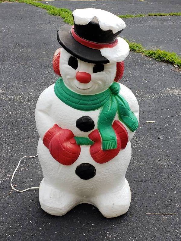 Vintage Snowman Light Up Blow Mold | Clearwater Moving Auction ...