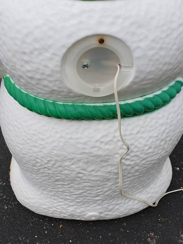 lot 49 image: Vintage Snowman Light Up Blow Mold