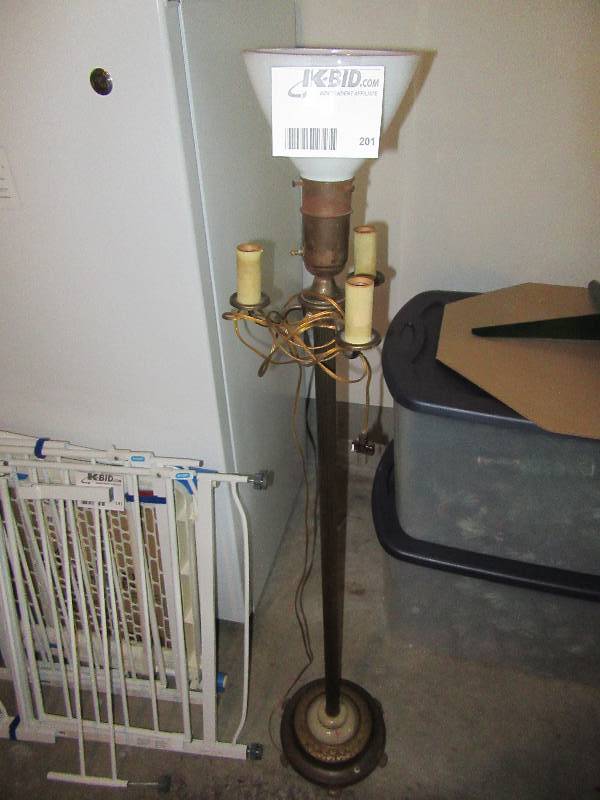 lot 201 image: Floor Lamp, with Small Bulb Attachments