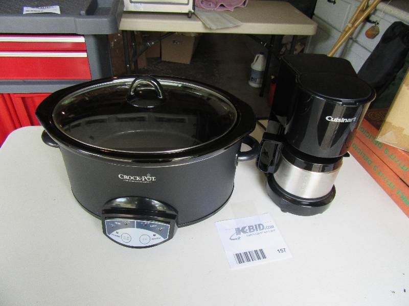 lot 157 image: Crock-Pot Slow Cooker, Cuisinart Coffee Maker