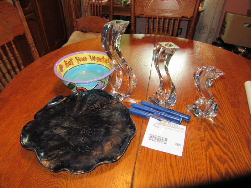 lot 209 image: Lot of Mikasa Candle Holders and Bowls