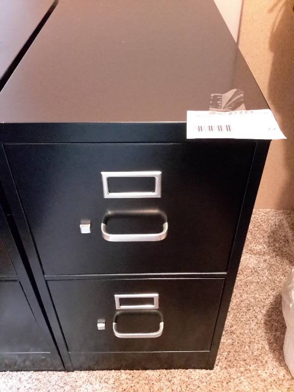 lot 77 image: Upright Two Drawer Filing Cabinet