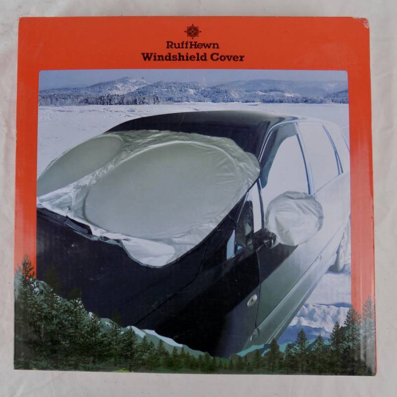 lot 18 image: (new, in unopened boxes) (2) RuffHewn Windshield Covers  (new) Husky 10 Zippered  Tool Bag