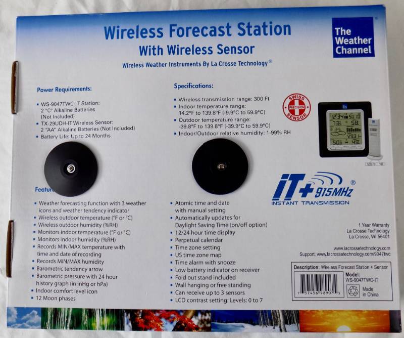 lot 32 image: (in sealed package) The Weather Channel - Wireless Forecast Station