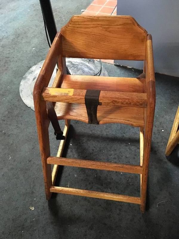 lot 33 image: Wooden High Chair