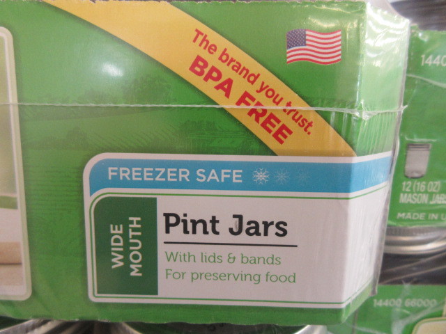 lot 715 image: SEALED CASES OF BALL PINT SIZE CANNING JARS