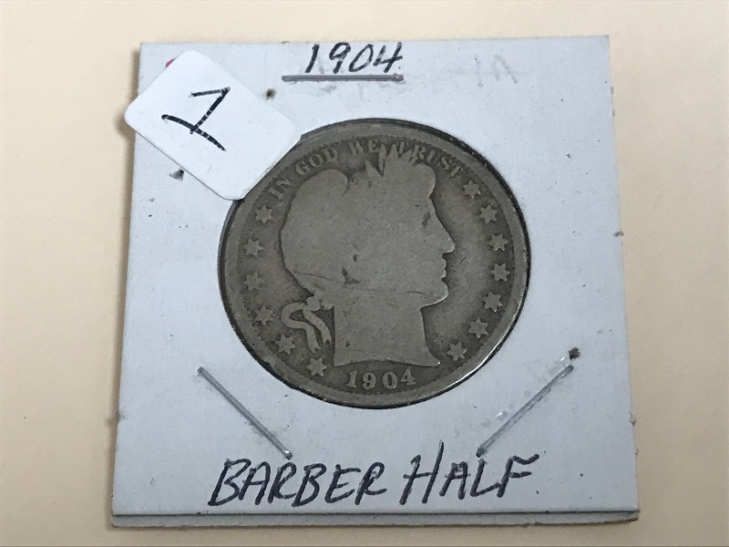 1904 Barber half dollar...