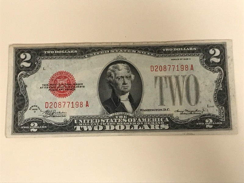 U.S. Red Seal 2 Dollar bill series ...