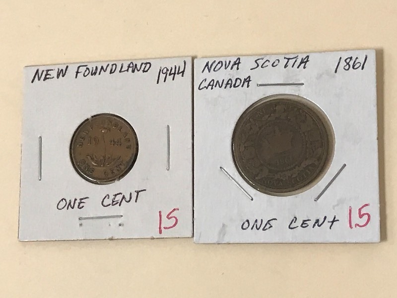 1861 Nova Scotia Canada large cent,...