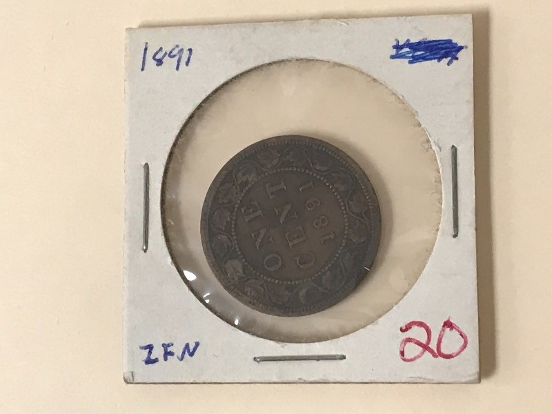 1891 Canadian large cent...