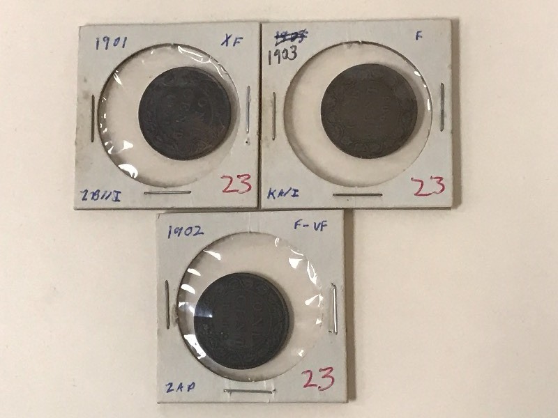 1901, 1902 and 1903 Canadian large ...
