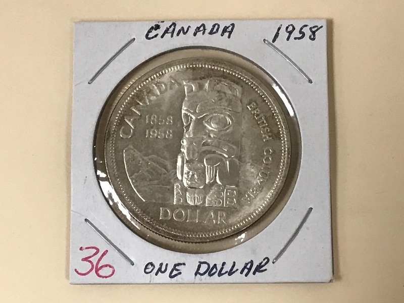 Canadian 1958 silver dollar...