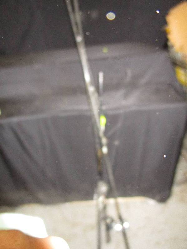 lot 197 image: 3 Fishing rods and reels one has a Abu Garcia
