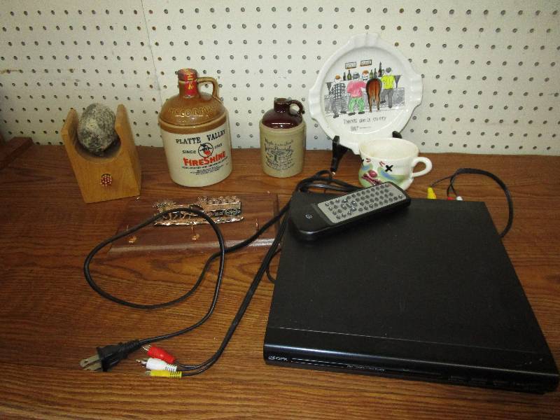 lot 8 image: DVD Player, Jugs, Key Holder, Ash Tray, Cup, Match Starter