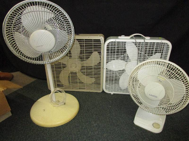 lot 91 image: 4 fans all different sizes