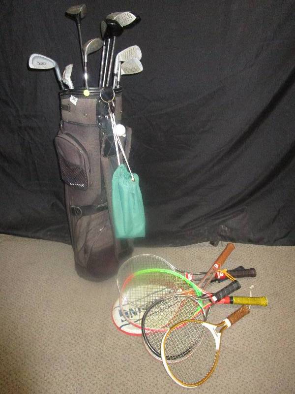 lot 99 image: Golf Clubs and Tennis Rackets