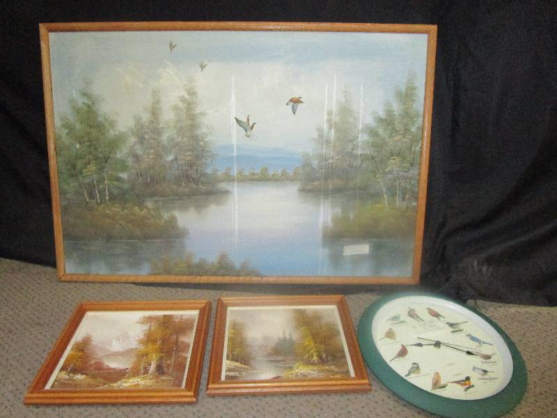 lot 102 image: Church original painting and other deco