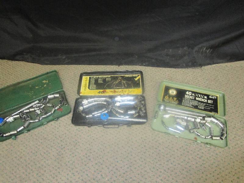 lot 103 image: 3 sets of Sockets and wrenches