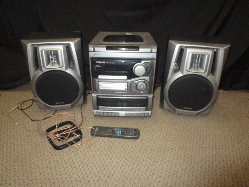 lot 144 image: AIWA Radio, 3 Disk CD Player, Tape Deck, Remote Control