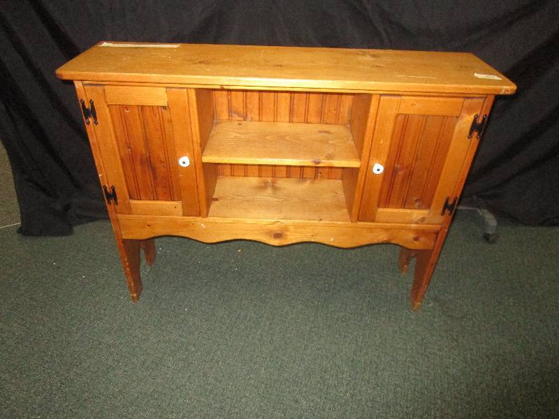 lot 155 image: Stand with 2 Shelves 2 Doors 39 X 10 12 X 30