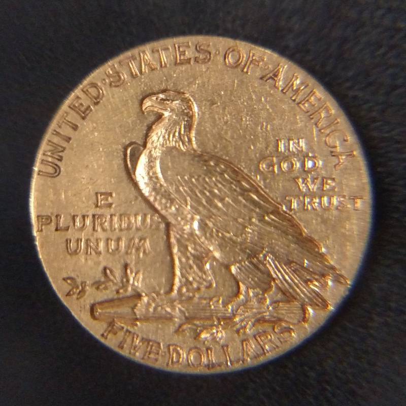 1909 S Indian Head Five Dollar Gold...