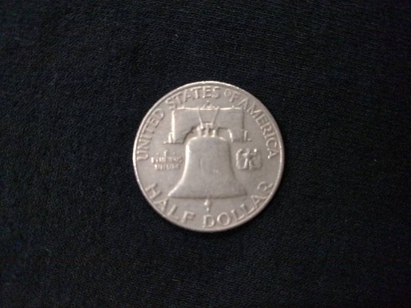 1957 D Franklin Silver Half Dollar...