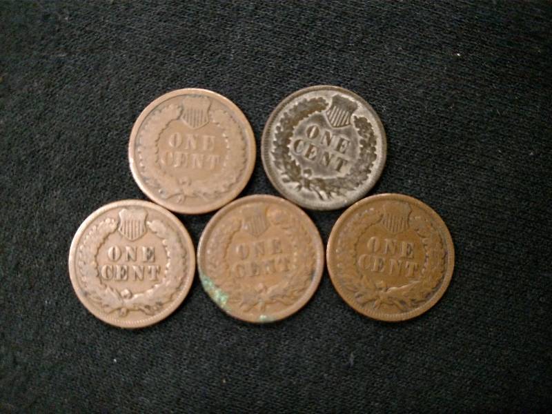1884, 1901, 03, 04, & 06 Indian Hea...