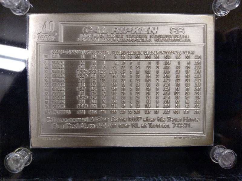 Topps 1992 MLB Mint Silver Card, 4....