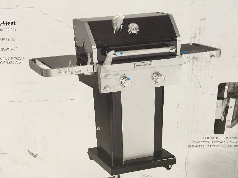 lot 10 image: KitchenAid 2-Burner Propane Gas Grill in Black