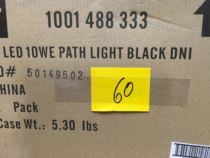 lot 60 image: Hampton Bay Low-Voltage Black Outdoor Integrated LED Landscape Path Light with Shade Details