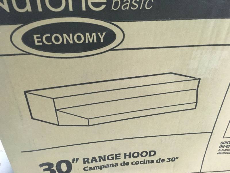 lot 4 image: NUTONE RL6200 30 in. Non-Vented Range Hood in Black not used