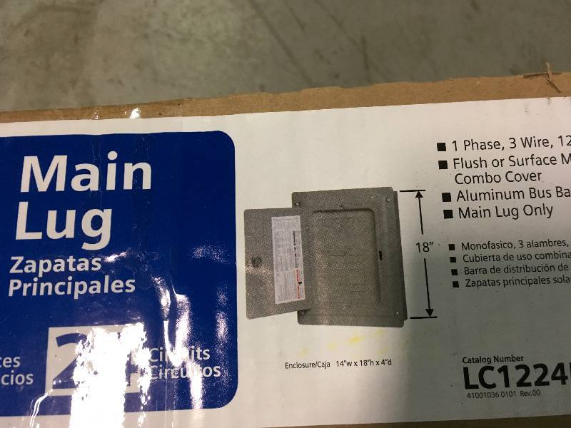lot 36 image: 125 Amp 12-Space 24-Circuit SURF Indoor Main Lug Load Center-