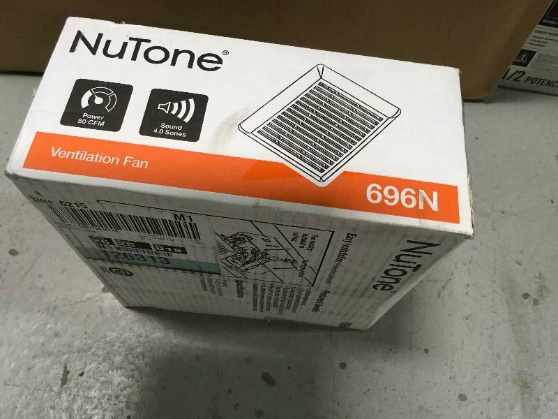 lot 73 image: NUTONE 50 CFM WallCeiling Mount Exhaust Bath Fan
