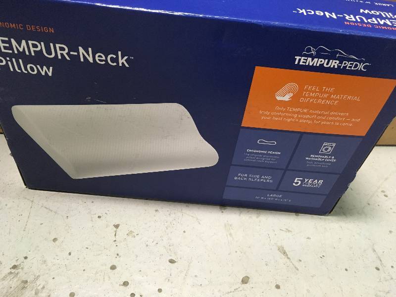 lot 100 image: TEMPUR-PEDIC   20 in. x 12 in. x 4.5 in. Large Neck Pillow