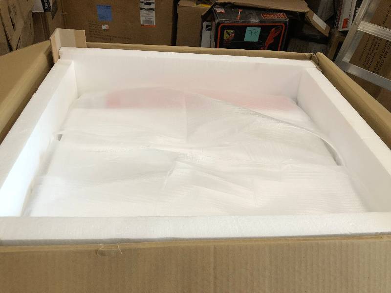 lot 109 image: Home Decorators Collection Sonoma 24 in. W x 20.25 in. D Vanity in White with Natural Marble Vanity Top in White with White Basin open box not used