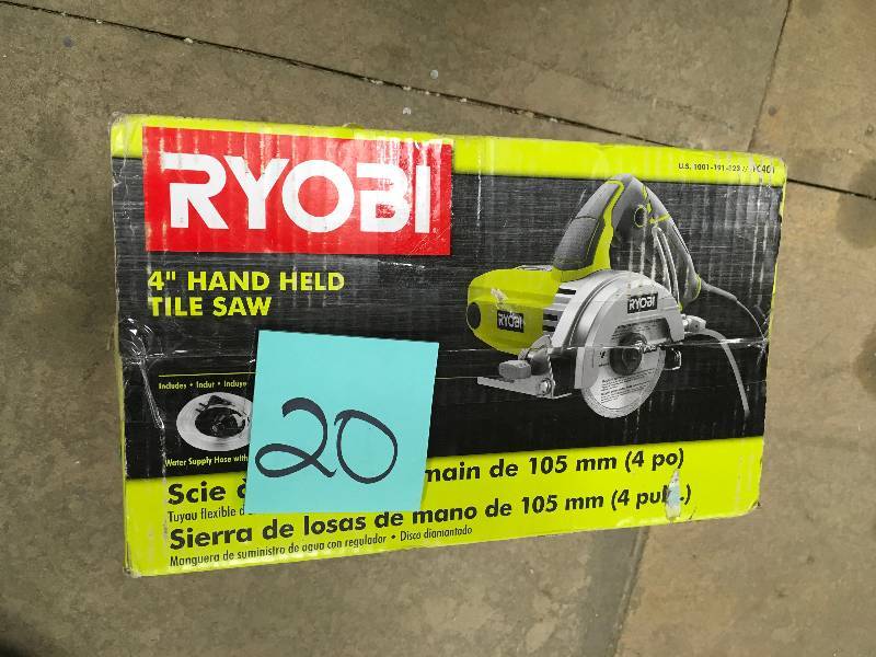 lot 20 image: Ryobi 7 in. 4.8 Amp  Tile Saw in working conditions