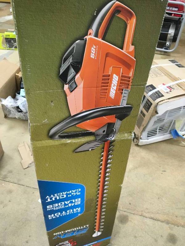 lot 23 image: ECHO 24 in. 58-Volt Lithium-Ion Brushless Cordless Hedge Trimmer - 2.0 Ah Battery and Charger Included in working conditions