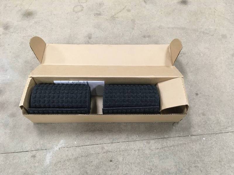 lot 45 image: Aqua Shield Charcoal 8.5 in. x 30 in. Squares Stair Tread Cover (Set of 4) new